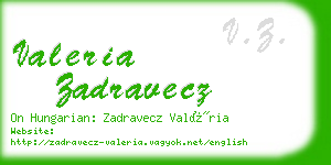 valeria zadravecz business card